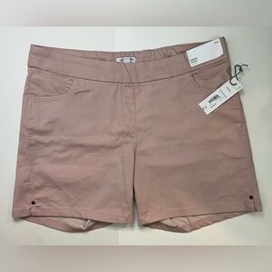 Liz Claiborne Women’s Amber Mid Rise Pull On Shorts Size 20W Rose Quartz NWT
